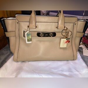 Coach Colorblock swagger 2way &charm bundle